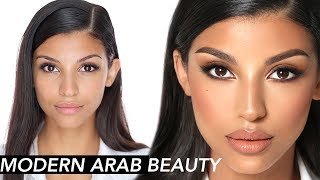 Modern Arab Makeup Eid Tutorial  Hindash [upl. by Morgana]