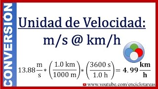 Conversión de ms a kmh método fácil [upl. by Kalk]