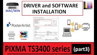 PIXMA TS3450 TS3440 TS3420 E3440 Setup printer part3 Windows Drivers MAC IJ Scan Utility [upl. by Randa]