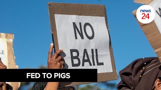 WATCH  Limpopo residents flock court to oppose the bail of trio in murder where pigs fed on women [upl. by Athey]