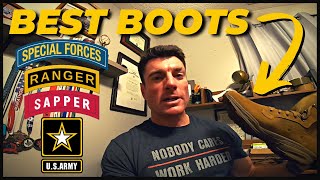 The BEST Boots for Soldiers  Special Forces Rangers Airborne Sapper School Ruck Marches etc [upl. by Eliath]