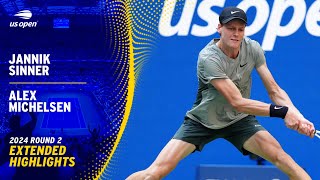 Jannik Sinner vs Alex Michelsen Extended Highlights  2024 US Open Round 2 [upl. by Alimat]