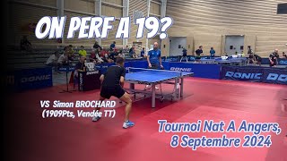 Tournoi Angers 2024 VS Simon BROCHARD 1909 Vendée TT On perf à 19 [upl. by Siegel]