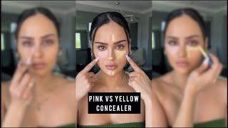 Pink Vs Yellow Concealer l Christen Dominique [upl. by Thevenot472]