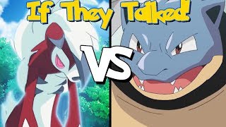 IF POKÉMON TALKED Midnight Lycanroc vs Blastoise [upl. by Quinlan]