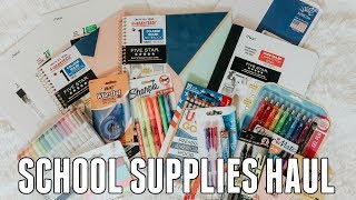 school supplies haul  giveaway closed [upl. by Ardnaxila]