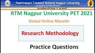 RTMNU PET 2021  Research Methodology  Section A Preparation  Practice Question 3 [upl. by Erdnaek338]