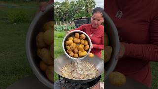 Yummy Crispy Fried Shrimp amp Potato shorts [upl. by Veronike]