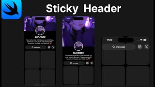 SwiftUI Animated Sticky Header  ios 17 [upl. by Lorain]