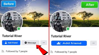 How to Remove message button on Facebook 2024  Hide message button on Facebook Profile [upl. by Eben549]