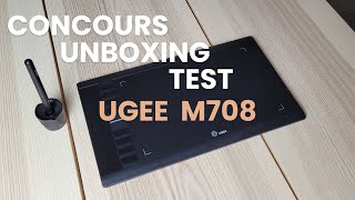 TEST Unboxing et CONCOURS  Tablette Graphique UGEE M708 [upl. by Nahtanha]