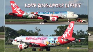 Plane Spotting  Sandakan Airport Love Singapore Livery [upl. by Chamberlin]