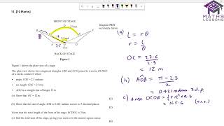 Sectors Arcs and radians problem IB A and I [upl. by Ellehcan]