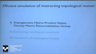 TMS18L25 Frank Pollmann Tensor networks and matrix product states I [upl. by Bullough842]