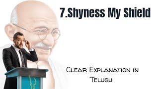 7Shyness My Shield Degree 1st Sem English  Clear Explanation in Telugu [upl. by Coulombe875]