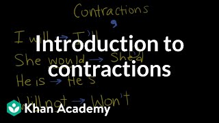 Introduction to contractions  The Apostrophe  Punctuation  Khan Academy [upl. by Granniah]