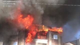 5th Alarm Building Fire in Long Branch NJ [upl. by Saticilef]