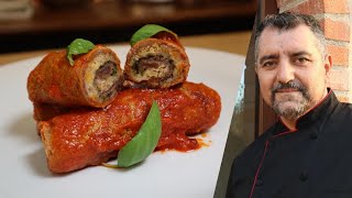 Involtini di carne al sugo  ricette e cucina 75 [upl. by Anaugal]