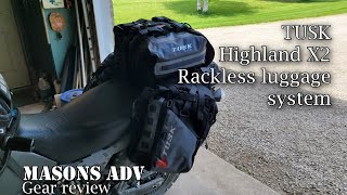 Tusk Highland X2 Rackless luggage system unboxing and install KLR 650 [upl. by Reiner]