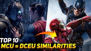 Top 10 Similarities in MCU and DCEU Marvel  Dc  Hindi [upl. by Nitaj]