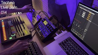 Techno Live Jam 014 with TR8S  Digitone  TB03 [upl. by Minette367]