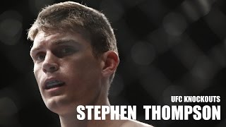 UFC knockouts Stephen Thompson vs Jake Ellenberger [upl. by Scever]