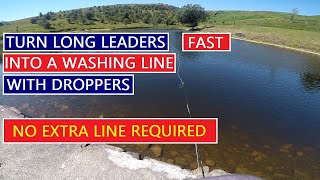 80 Easy Fly Fishing Washing Line Leader 2 Droppers [upl. by Siramed]