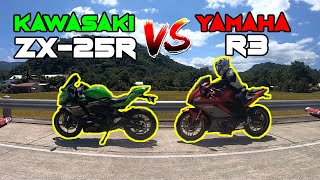 KAWASAKI ZX25R vs YAMAHA R3 v2  PHILIPPINES [upl. by Euqenimod240]