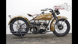 Harley Davidson DL 1930 746cc 2 cyl sv  starting up [upl. by Eserahs]