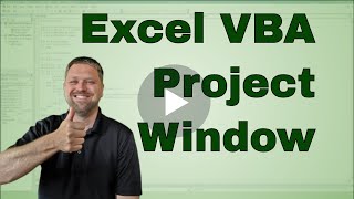 Excel VBA Visual Basic Editor Project Explorer Window [upl. by Aidekal]