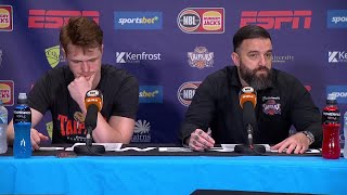 Adam Forde and Sam Waardenburg press conference vs Brisbane Bullets  Round 9 NBL24 [upl. by Nairbal]