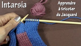 Apprendre à faire du Jacquard  Intarsia [upl. by Aicele73]