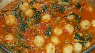 Ispanaklı Domates Soslu Bulgur Köftesi  Sebze Yemekleri [upl. by Nnayllehs68]