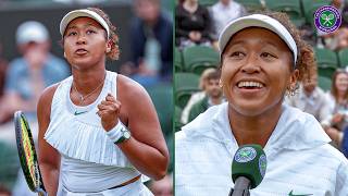 quotI watched Wimbledon my after pregnancyquot  Naomi Osaka  First round Interview  Wimbledon 2024 [upl. by Anahsar]