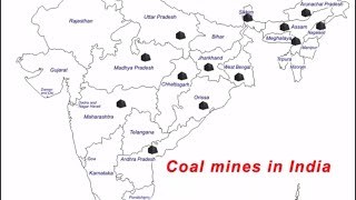 Important coal mines in India  Geography for UPSC IAS CDS NDA SSC CGL [upl. by Hatnamas]