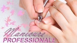 Estetica Tutorial Manicure Professionale  Unghie con forma a mandorla [upl. by Sirtimid]