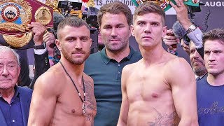 Vasyl Lomachenko vs Luke Campbell FULL WEIGH IN amp FINAL FACE OFF  Matchroom Boxing [upl. by Alemaj]