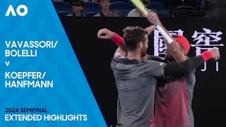 BolelliVavassori v HanfmannKoepfer Extended Highlights  Australian Open 2024 Semifinal [upl. by Nnayllas419]