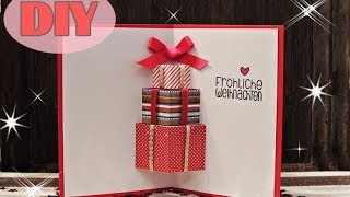 Weihnachtskarten selber basteln 7  Weihnachtsgeschenke  Christmas Card DIY [upl. by Adraynek748]