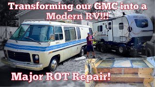 Turning our ABANDONED GMC Motorhome into a MODERN RV Rescue Part 4 [upl. by Blatt885]