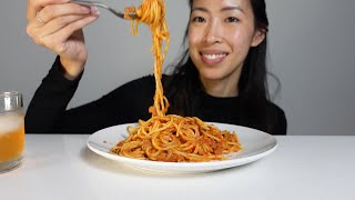 Spaghetti Bolognese Pasta🍝  Mukbang  ASMR  Eating Sounds [upl. by Eilzel989]