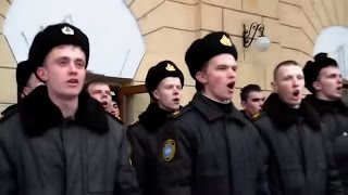 Ukraine War  Ukrainian navies perform national anthem in occupied Crimea [upl. by Eiblehs]