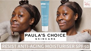 PAULA’S CHOICE RESIST ANTIAGING MOISTURISER SPF 50  PAULA’S CHOICE X SKNPERFCT BOX  byalicexo [upl. by Darcey218]