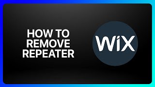 How To Remove Repeater From Wix Tutorial [upl. by Sana]