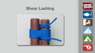 Shear Lashing Knot  How to Tie a Shear Lashing [upl. by Leahcimnhoj346]