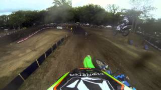 GoPro HD Ryan Villopoto Lap 1 Moto 2  RedBud MX Lucas Oil Pro Motocross Championship 2013 [upl. by Anilat825]