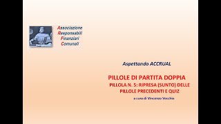 PILLOLE DI PARTITA DOPPIA PILLOLA 5 RIPRESA PILLOLE PRECEDENTI E QUIZ [upl. by Ocin]