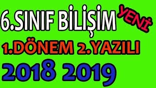 6Sınıf Bilişim Yazılısı 1Dönem 2Yazılısı ÇÖZÜMLÜ [upl. by Jacinto583]