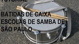 Batidas de Caixa  Escolas de Samba de SP  Tutorial [upl. by Marianne851]