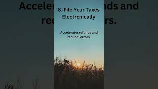 New Personal Tax Tip 8  File Your Taxes Electronically shorts [upl. by Parthenia]